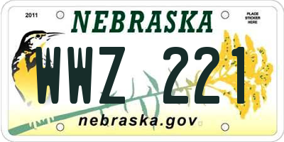 NE license plate WWZ221