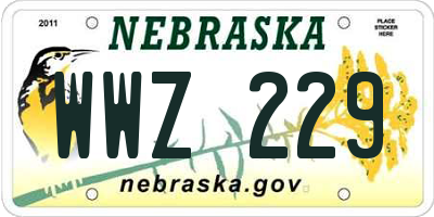 NE license plate WWZ229