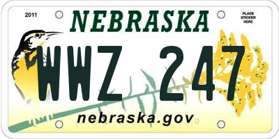 NE license plate WWZ247