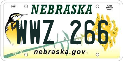 NE license plate WWZ266
