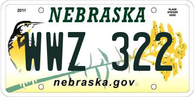 NE license plate WWZ322