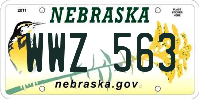 NE license plate WWZ563