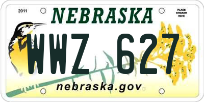NE license plate WWZ627
