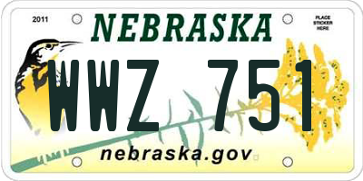 NE license plate WWZ751