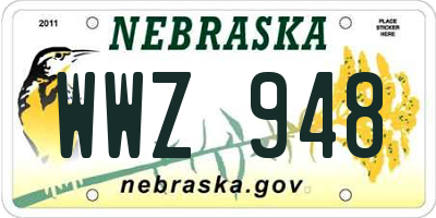 NE license plate WWZ948