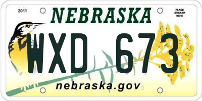 NE license plate WXD673