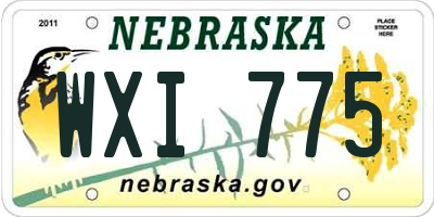 NE license plate WXI775