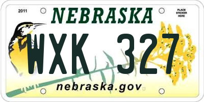 NE license plate WXK327