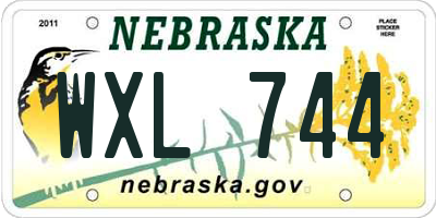 NE license plate WXL744