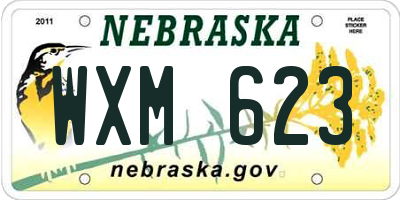 NE license plate WXM623