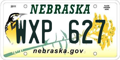 NE license plate WXP627