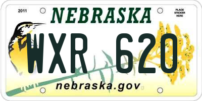 NE license plate WXR620