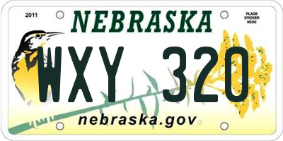 NE license plate WXY320