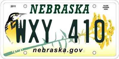 NE license plate WXY410