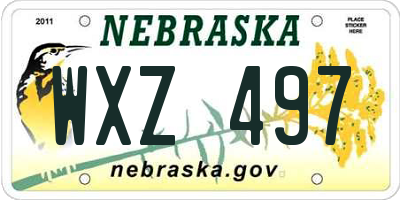 NE license plate WXZ497