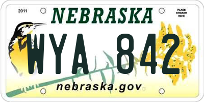 NE license plate WYA842