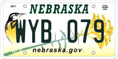 NE license plate WYB079