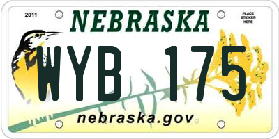 NE license plate WYB175