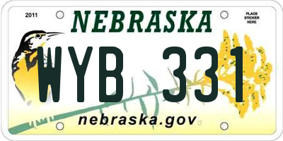 NE license plate WYB331
