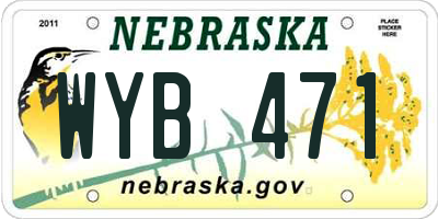 NE license plate WYB471