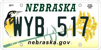 NE license plate WYB517