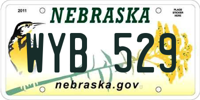 NE license plate WYB529