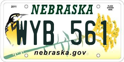 NE license plate WYB561