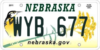 NE license plate WYB677