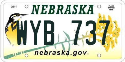 NE license plate WYB737