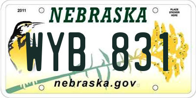NE license plate WYB831