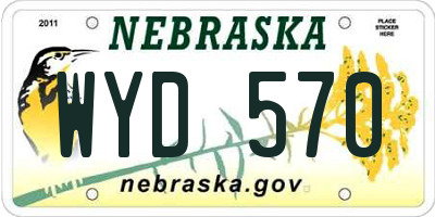 NE license plate WYD570