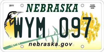 NE license plate WYM097