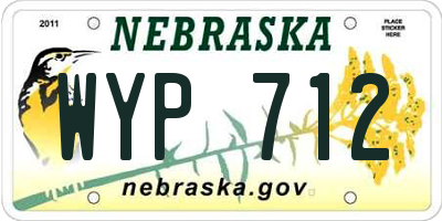 NE license plate WYP712