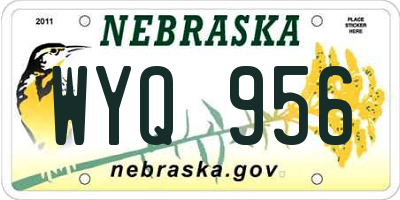 NE license plate WYQ956