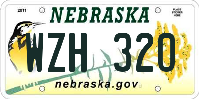 NE license plate WZH320