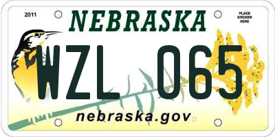 NE license plate WZL065
