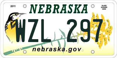 NE license plate WZL297