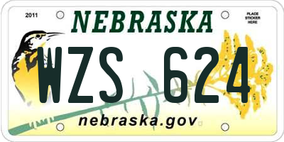 NE license plate WZS624
