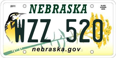NE license plate WZZ520