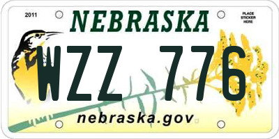 NE license plate WZZ776