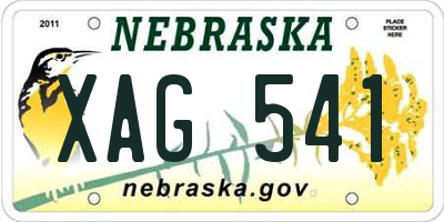 NE license plate XAG541