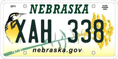 NE license plate XAH338