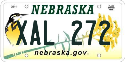 NE license plate XAL272