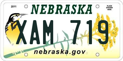 NE license plate XAM719