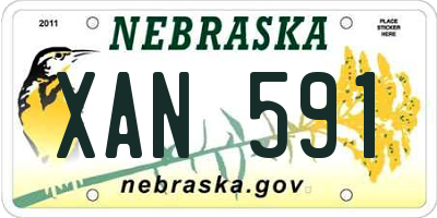 NE license plate XAN591