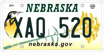 NE license plate XAQ520