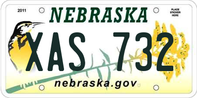 NE license plate XAS732