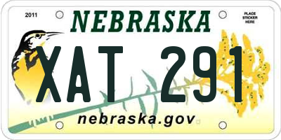 NE license plate XAT291