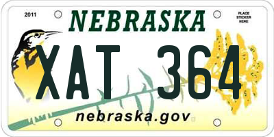 NE license plate XAT364