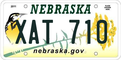 NE license plate XAT710
